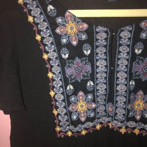 Black embroidered shirt